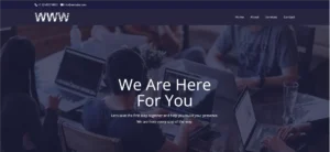 Corporate website hero