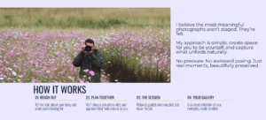 Photography website process